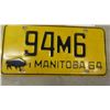 Image 2 : (2) 1964 Manitoba License Plates