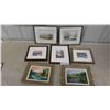 Image 1 : 7 Framed Pictures : 2 Prints by Brent Heighton 13'' x 10'' , 2 Oil Paintings