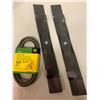 Image 1 : Belt & Blades - Genuine Parts for JD-110 42'' Mower - New Belt, Only