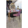 Image 1 : Makeup Table 31 1/2'' x 16'' x 31'' with Mirror and Chair