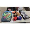 Image 1 : Deluxe Double Mini Hockey Goal Nets, Boogie Board, Left Handed Ball 