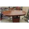 Image 10 : Oval Pedestal Bar Height Wood Table 60'' x 42'' x 34 1/2'' with 