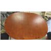 Image 8 : Oval Pedestal Bar Height Wood Table 60'' x 42'' x 34 1/2'' with 