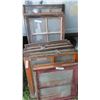Image 1 : (13) Wood Framed Windows (8) 24'' x 24'' , (2) 19'' x 21'' , (3) 21'' x 37'' -
