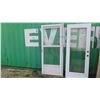 Image 1 : (2) Doors : White Vending Storm Doors 32'' x 80'' , White Slab Door with