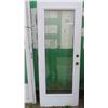 Image 2 : (2) Doors : White Vending Storm Doors 32'' x 80'' , White Slab Door with