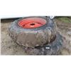 Image 1 : (2) Tractor Tires 16.9-30 R1 with 8 Bolt Rims 