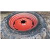 Image 2 : (2) Tractor Tires 16.9-30 R1 with 8 Bolt Rims 