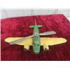 Image 2 : Antique Toy Steel Airplane 9'' x 13'' with Regular Wings and Props, As Well as