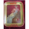 Image 2 : Vintage 1936 Coca Cola Metal Tray 'Lady in White Dress' Original & Good Condition
