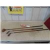 Image 1 : 3 Antique Hickory Wood Shaft Golf Clubs All in Nice Condition, Package of 3 Wilson 