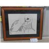 Image 1 : First Nations Framed Lithographic Artist Proof Print by John Paul Lavard 'Snowy Owl ll' #18 of