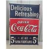 Image 2 : 3 Metal Signs: Coca Cola, Full Service Gas, Keep Calm - Largest is 12'' x 17''