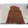 Image 2 : Suede Vest with Fringes Size Medium