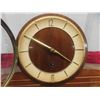 Image 8 : Roseville Pottery Vase (Damage Shown in Photos), Mantle Clock with Key