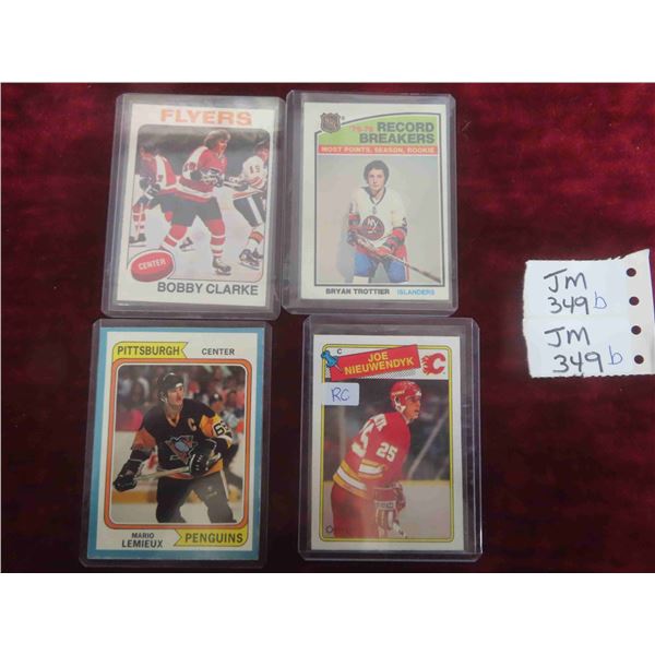 Mario Lemieux, Bryan Trottier, Bobby Clark & Joe Nieuwendyk Hockey Cards