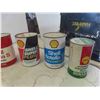 Image 2 : 10 Shell Oil Cans 8/10 Full of Product: A/T Fluid 1L , Rotella T 1L, Super Plus 1L, 