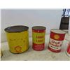 Image 3 : 10 Shell Oil Cans 8/10 Full of Product: A/T Fluid 1L , Rotella T 1L, Super Plus 1L, 