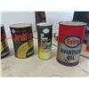 Image 2 : 9 Esso & Texaco Oil Cans 7/9 Full of Product: (2) Havoline SAE 10W30, 