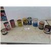 Image 1 : 9 Oil Cans 2/9 with Product: Chevron Starting Fluid, Wolfhead Motor Oil, Mobiloil 1 