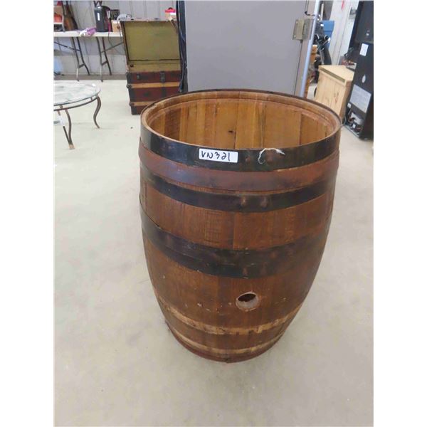 Wood Barrel 35'' Tall x 24'' Across