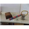 Image 1 : Liberty Fire Extinguisher, Railway Lantern, Glass From Barn Lantern, Desktop Organizer,