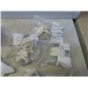 Image 2 : 47 New Hinges/Pulls: 22 White Cupboard Hinges, 25 Various Pulls (12 with Pretty Floral