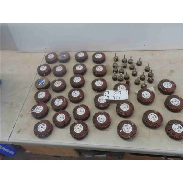 50 New Sanding Wheels (30) 3'' & (20) 1'' 