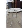 Image 2 : 3 Piece Metal Bistro Set, Table Measures 26'' Tall x 23'' Across