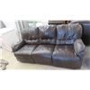 Image 1 : Leather/Leather Style Reclining Couch