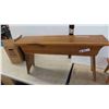 Image 2 : 2 Small Oak Plant Stands, Pine Bench