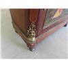 Image 8 : Fancy Marble Top Hand Painted Cabinet with Brass Accents 37'' x 33'' x 14 1/2'' 