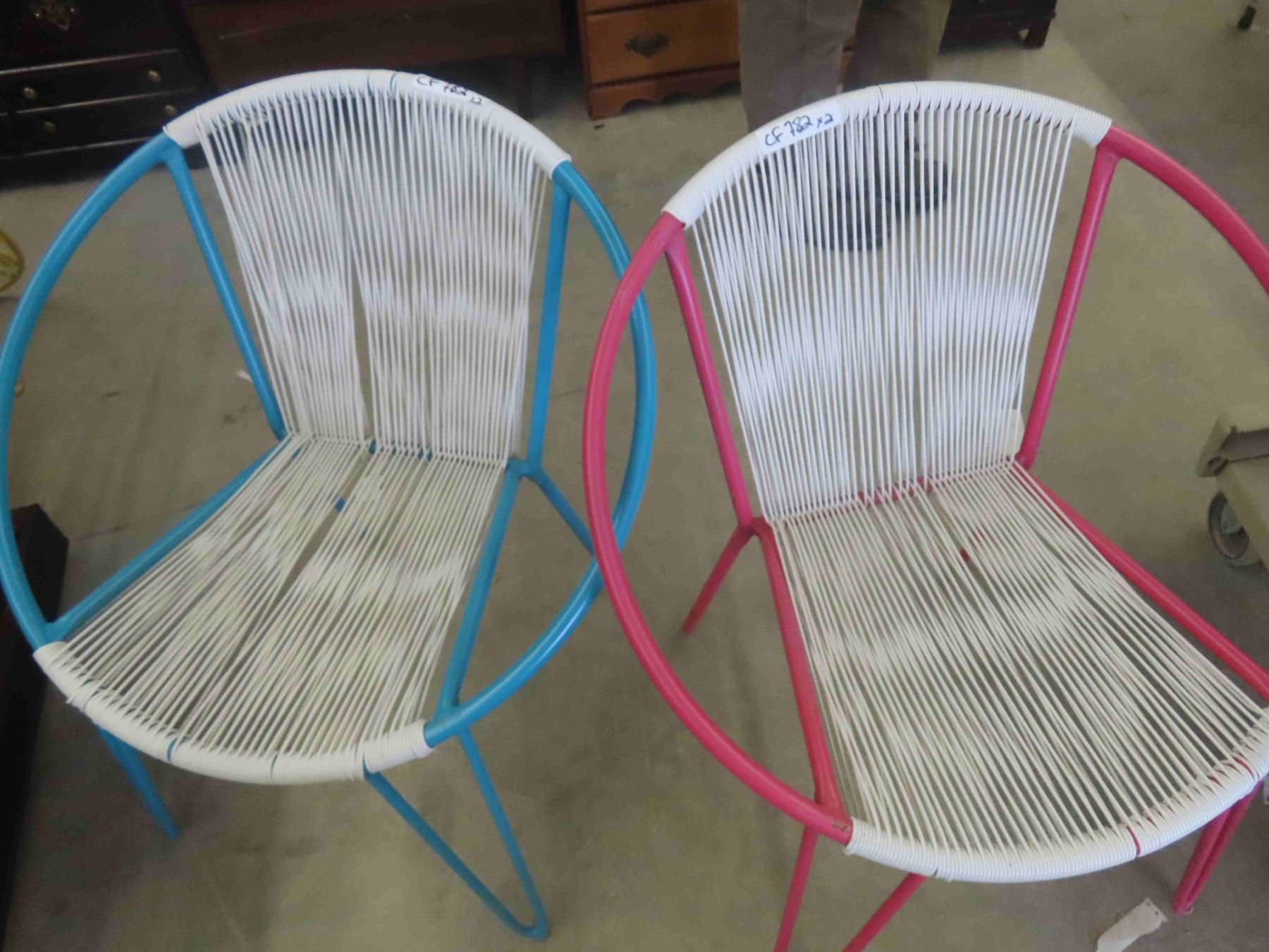 2 Vintage String Style Chairs