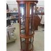 Image 2 : Wood and Glass Display Cabinet 12'' x 20 1/2'' x 65''