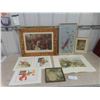 Image 1 : 4 Framed Petit Point Pictures Largest is 25 1/2'' x 20'' , 