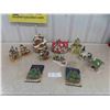 Image 1 : Christmas Village : 2 Electric Light Up, 2 Tea Lights, Plus