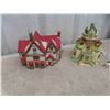 Image 2 : Christmas Village : 2 Electric Light Up, 2 Tea Lights, Plus