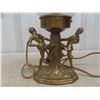 Image 2 : Vintage Brass amd Glass Lamp 12'' Tall