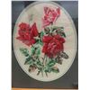 Image 2 : 2 Petit Point Framed Flowers Largest is 16'' x 20'' 