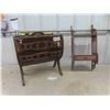 Image 1 : What Not Wall Shelf 11'' x 6 1/2'' x 24'' , Wood Magazine Rack