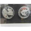Image 2 : Framed Gold and Silver Plated 1oz Coins USA Canada and Australia 