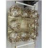 Image 2 : Siestaware Decanter and 8 Glasses with 24 Karat Gold Trim and Original Box , Battery Operated Clock