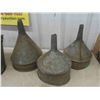 Image 2 : 3 Large Galvanized Funnels, 2 Pails with Spouts