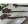 Image 2 : Pipe Wrenches, Horse Shoe Coat Rack, Auger Bit, Crescent Wrench
