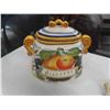 Image 2 : Biscotti Cookie Jar, Deer Horn Carving , Lord Nelson Pottery, Blue Boy