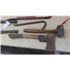 Image 2 : 2 Ridgid Pipe Wrenches, Nail Puller, Saw, Wrecking Bar, Caulking Gun 