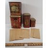 Image 3 : LOT OF 10 - IMPERIAL BLEND TEA TINS & COFFEE / TEA GRINDING MACHINE BAGS