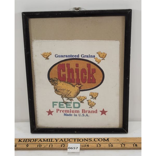CHICK FEED FRAMED ADVERTISEMENT