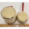 Image 4 : LOT OF 2 - ENAMEL CUP & PAN