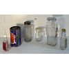 Image 3 : LOT OF 6 - EMBOSSED MASON JARS, BOTTLES & CAN - INCL BEE HIVE CORN SYRUP, ETC